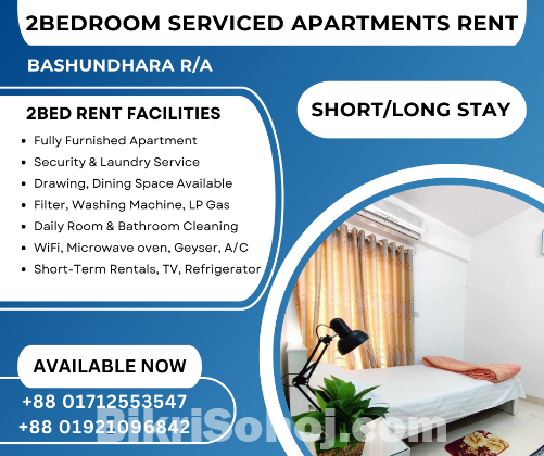 Two-Bedroom Serviced Apartment For Rent In Bashundhara R/A
